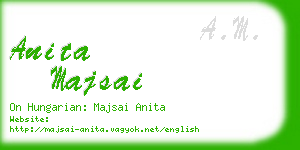 anita majsai business card